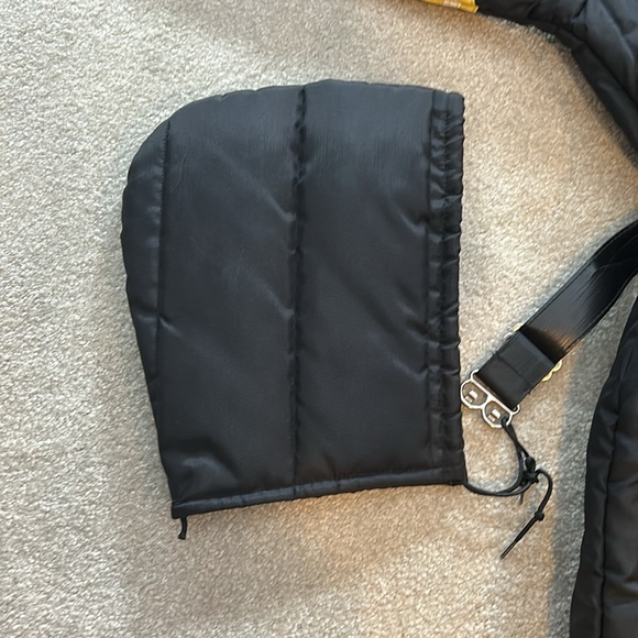 VTG 70s Insulated Snowmobile Suit Ski Full Zip Ladies M JCP Black & Yellow - Picture 6 of 12